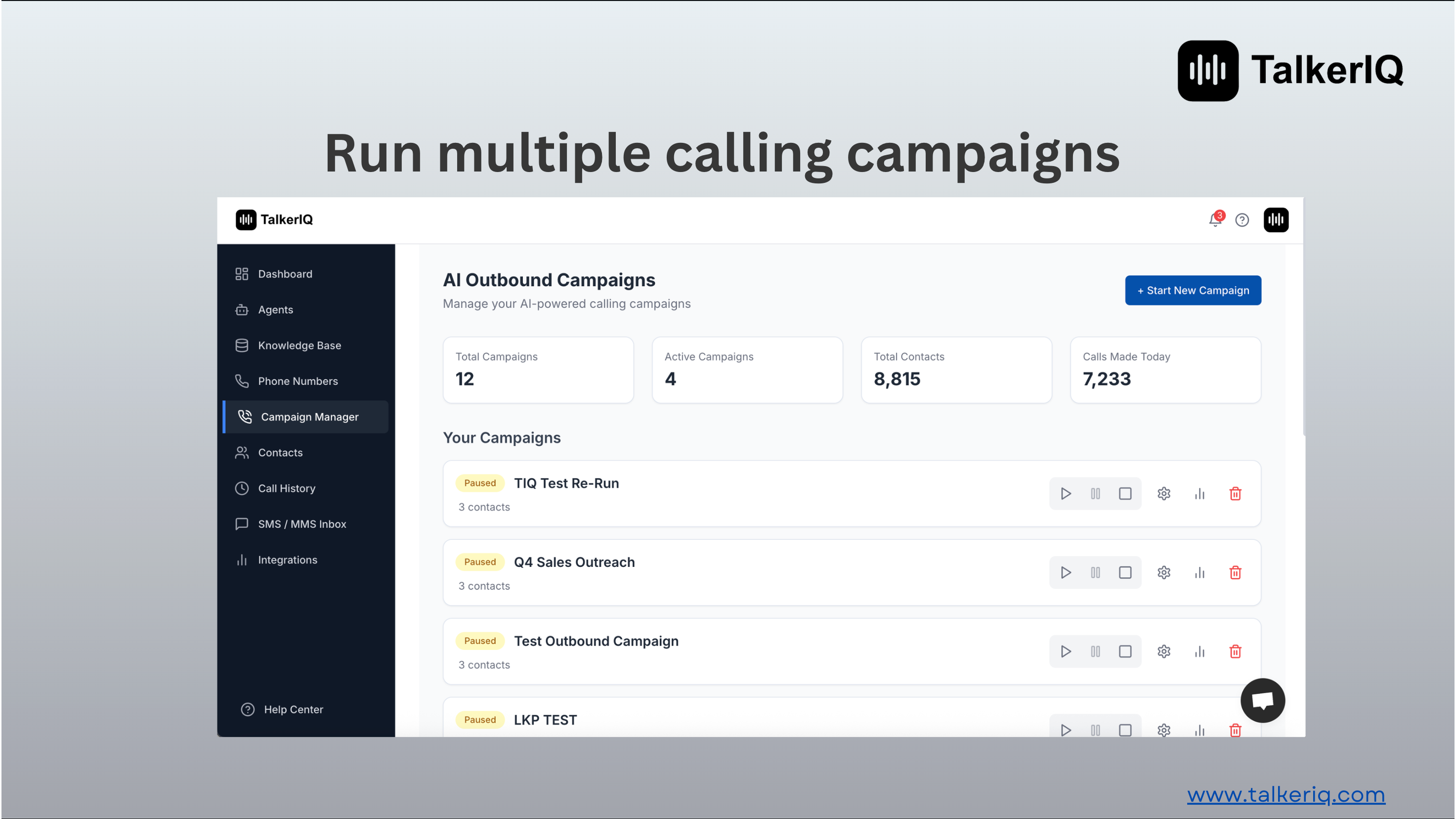 TalkerIQ Campaign builder