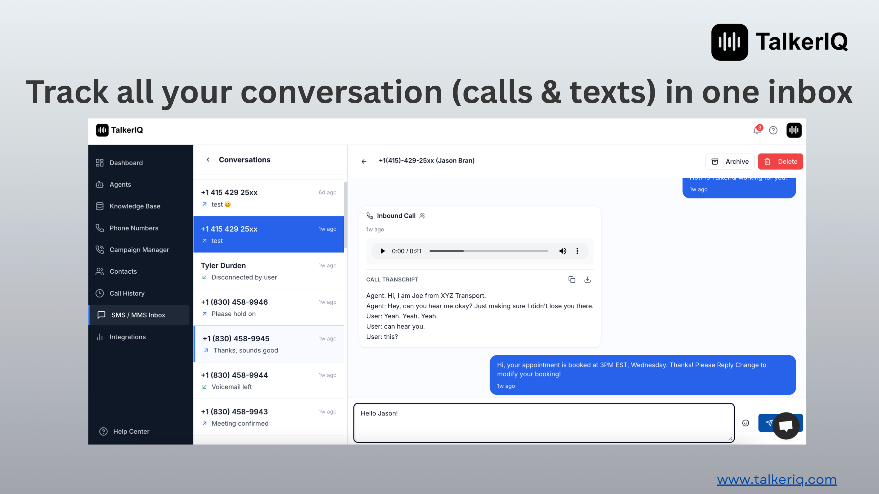 TalkerIQ omni channel